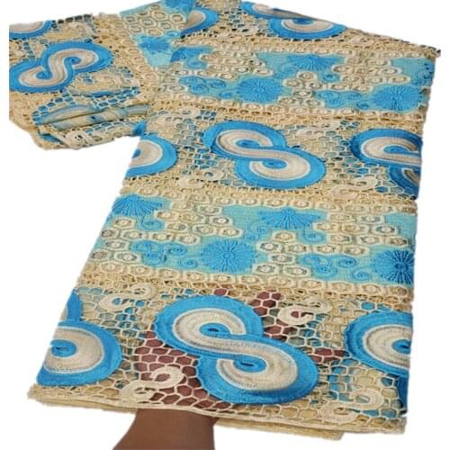 Guipure Cord Lace High Quality Nigerian African Cord Lace Fabric Water For Party Material HL-145