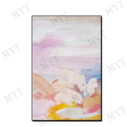 Hot Hand Painted Wall art Pictures Abstract oil painting beautiful picture pink handmade for Living room home decor no framed