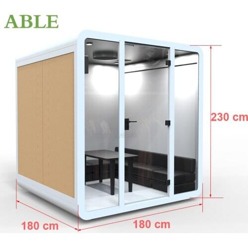 Hotel Garden Dividers Soundproof Singing Room Glass Custom Phone Movie Audio Accordion Booth Soundproof Singing Room
