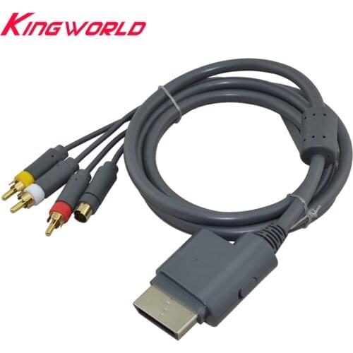 10pcs High quality S Video Composite AV RCA Cable Audio Video Lead for Microsoft for XBOX360 Xbox 360 TV Game
