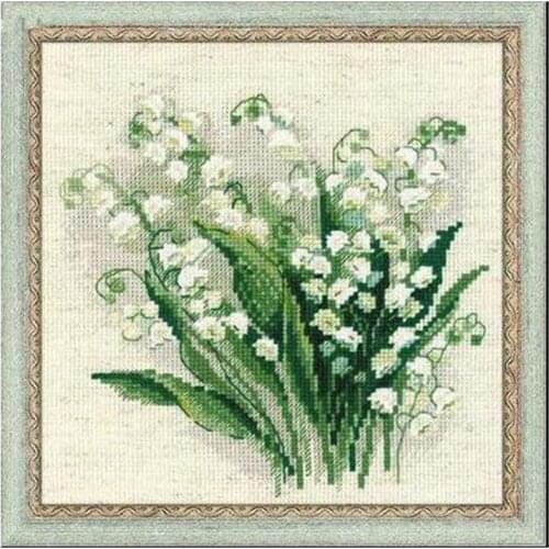 Beautiful and elegant lily of the valley cross stitch 11CT precision printing 14CT 18CT manual embroidery material kit
