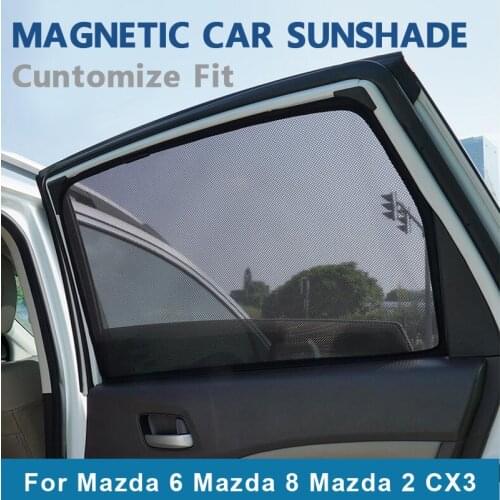 For CX-9 cx7 Blante &Alexa/Mazda 3 Mazda 5 Atenza Mazda 6 Mazda 8 Mazda 2 CX3 CX8 Car Magnetic Window SunShades Shade Blind