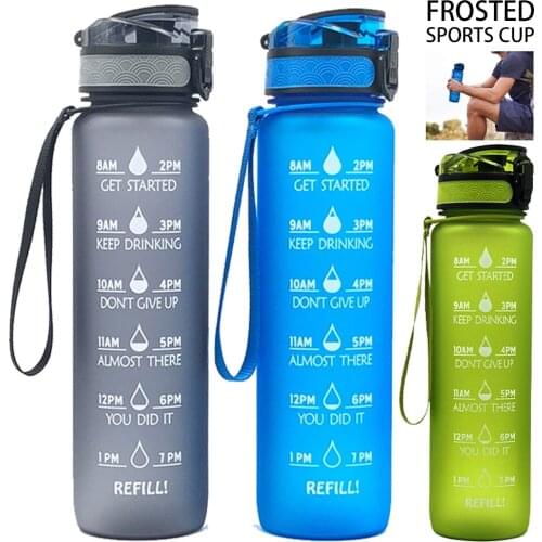 32 oz Motivational Water Bottle Sports Bottle with Time Marker Safe Lock High Temperature Resistance Leakproof Flip Top Kettle