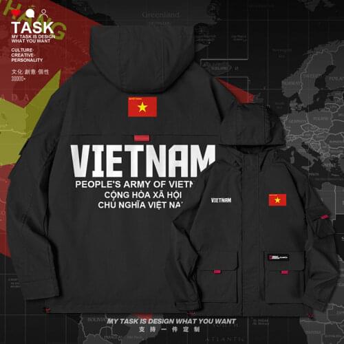 VietNam VietNamese VNM men jacket hooded Land Force logo army fan fashion casual Military trench coat men top clothes autumn