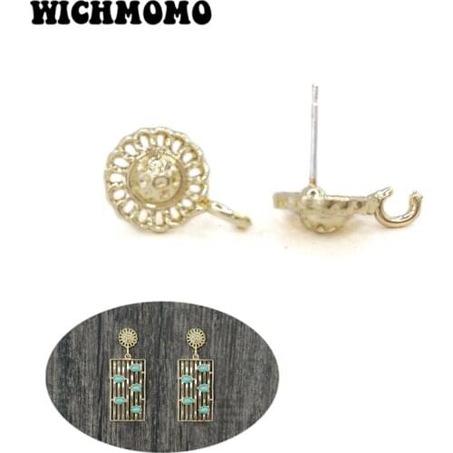 New 16mm 10pieces High Quality Zinc Alloy Hollow Sun Flowers Earring Base Connectors for DIY Earring Making Jewelry Accessories