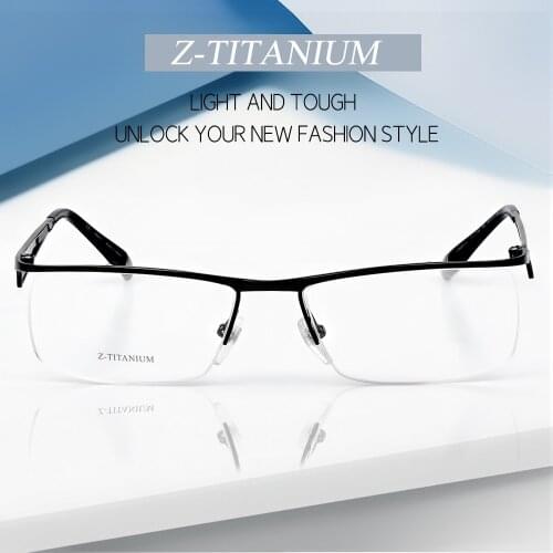 New Japanese Style Square Z Titanium Mens Optical Prescription Glasses Frame Mens Lightweight Retro Myopia Glasses Z11750