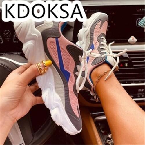 New spring and autumn 2021 flat heel casual round head color matching belt sports womens shoes for foreign trade