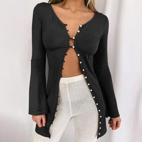 Sexy Single-breasted Dress O-neck Long Sleeve Streetwear Slim Knit Dress Casual Skinny Mini Dress Fashion Vintage Dresses