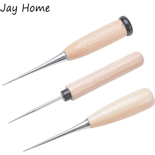 1PC Sewing Awl Mixed Leather Scratch Awls Leather Stitching Scratch Awl Tools for Leather Pouch Hole DIY Sewing Repairing