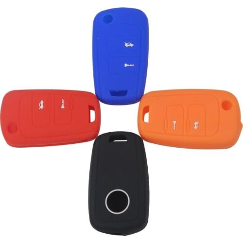 Kutery 10PCS 2 BTN Silicone Colorful Remote Car Key Cover Case For Chevrolet Epica Sail For Buick Excelle Protection Replacement