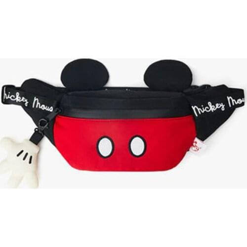 2020 Disney canves carton girl boy messenger bag Mickey mouse Fashion Woman chest bag Minnie coin Purse bags belt bag Kids Gift