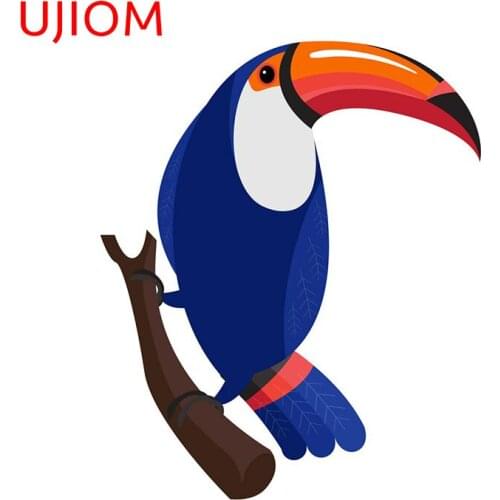 UJIOM Funny Toucan Window Wallpaper Home Office Living Room Decor Wall Decal Bathroom Kitchen Waterproof Wall Stickers