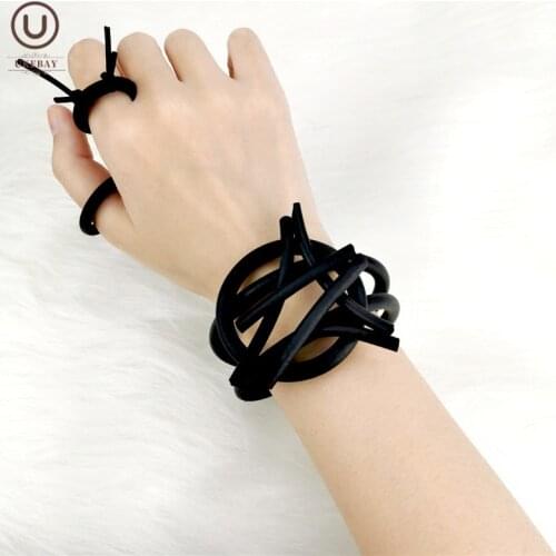 UKEBAY New Handmade Punk Style Jewelry For Women Charm Bracelets Geometric Indian Jewelry Bangles Punk Bracelets Giftsizable