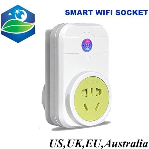 Smart home 10A+timer EU US wifi power socket plug smart phone Wireless Controls for ios pad Android,Amazon Aleax
