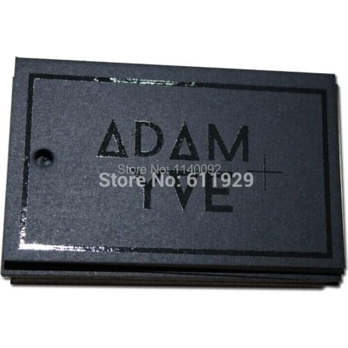1000 pcs a lot 700 gsm matte black cardboard paper tag with black Spot UV Logo/custom clothing hang tag/garment paper tags