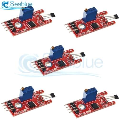 5Pcs/lot 4Pin KY-024 Linear Magnetic Hall Switches Speed Counting Sensor Module For Arduino DIY Kit