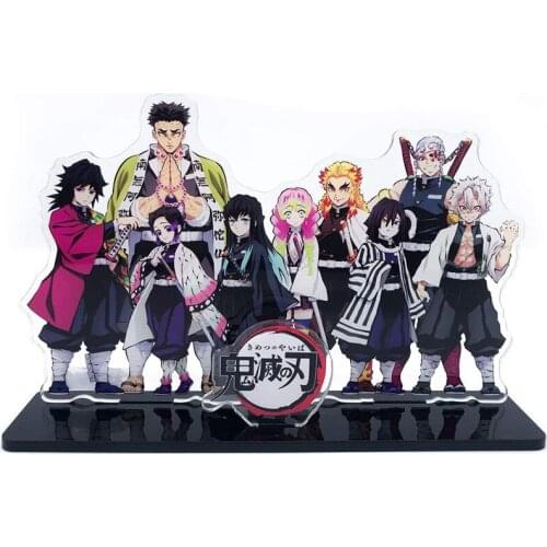 Anime Demon Slayer Kimetsu no Yaiba Hashira Giyuu Muichirou Shinob Acrylic Stand Action Figures Model Plate Holder Stationery