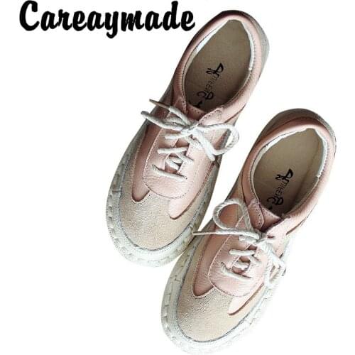 Careaymade-Free shipping,New styles pring&autumn new art mori girl style leisure shoes,genuine leather flat retro women shoes