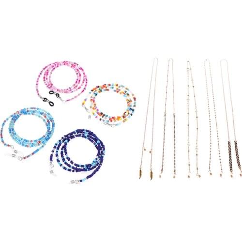 1pcs Fashion Unisex Anti-lost Acrylic Beaded Chain Face Mask Lanyards Reading Glasses Chain Neck Straps Mask Cord Holder