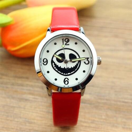 New Arrival Top sales The Nightmare Before Christmas Jack Skull Skeleton Quartz kids Halloween Gifts unisex Luminous hand watch