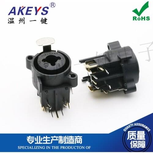 CK-11W Female seat Audio combination socket Socket 8 feet Audio amplifier Connector XJ-006