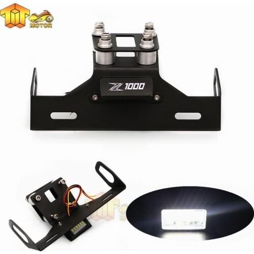 CK CATTLE KING License Plate Frame Holder For KAWASAKI Z1000/1000R 2014 2015 2016 2017 Z1000R 2018 2019 Fender Bracket LED