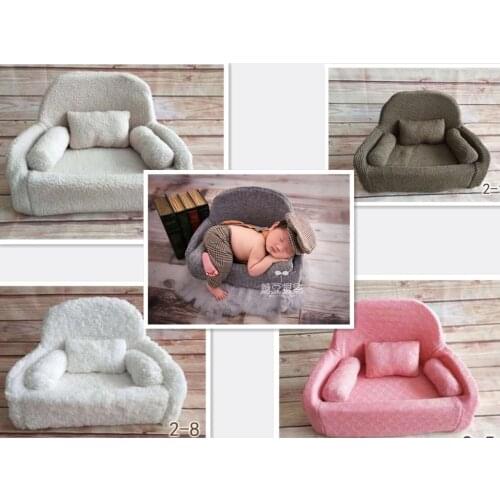 Infant 4 Pcs/set Newborn Sofa For Prop Photograph Baby Posing Sofa Pillow Set Chair Decoration