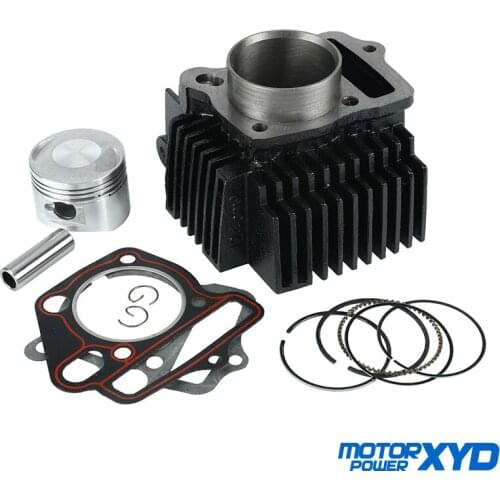 Motorcycle 52.4mm Bore steel cylinder Piston Gasket kit For lifan 125cc LF125 Horizontal Engines Dirt Pit Bike Monkey Bike ATV
