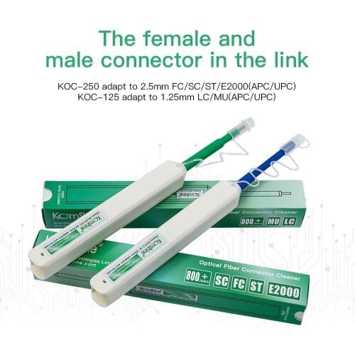 Komshine One Click Cleaner Fiber 2.5mm FC/SC/ST Universal Connector Cleaning Pen