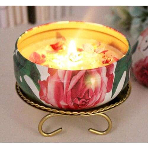 Brief Golden Candlestick Retro Rust-proof Wrought Iron Decorative Candlestick Holder Supplies for Home Desktop Kitchen Decor