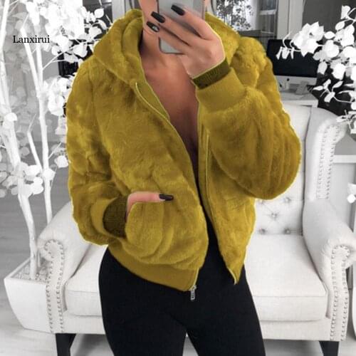 Lanxirui Pink Fur Coats