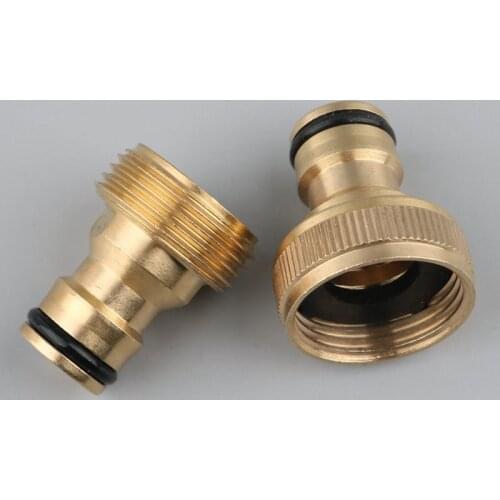 1Pc Brass 3/4" Thread Quick Connector Washing Machine Faucet Tap Joint Car Washing Water Gun Connector Garden Irrigation Joint