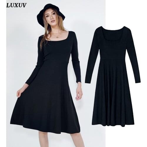 Модные трикотажные платья LUXUV China At AliExpress