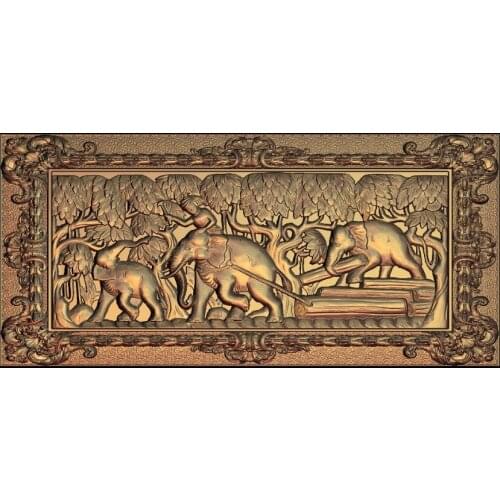 Elephant 3D STL Model for CNC Router Engraver Carving Machine Relief Artcam aspire M24