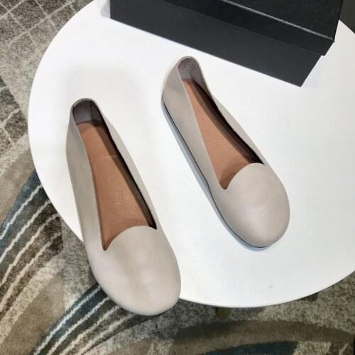 New Women Flat Loafers Slip on Casual Ballet Flat Shoes Genuine Leather Womens Flats Shoes Moccasins Lady Driving Shoes