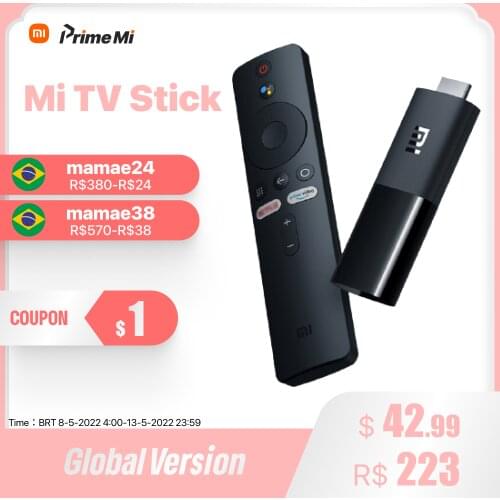 Global Version Xiaomi Mi TV Stick Android TV 9.0 Quad-core 1080P Dolby DTS HD Decoding 1GB RAM 8GB ROM Google Assistant Netflix