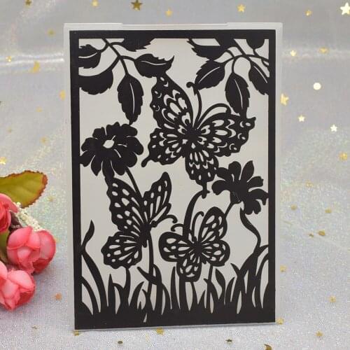 Butterfly Pattern 3D Embossing Folders for DIY Scrapbooking Paper Card Making Craft Plastic Embossing Template Stencil