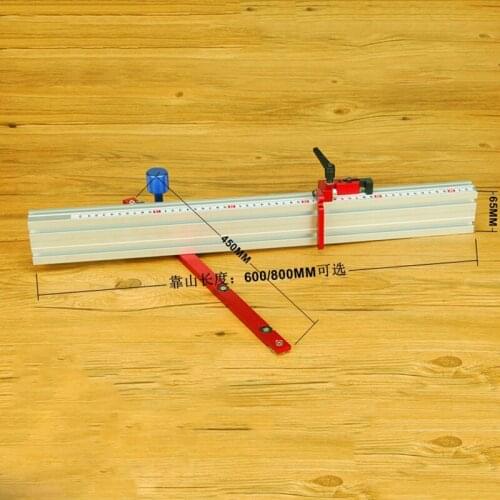 Miter Gauge Wood Working Tool Miter Stop 600mm/800mm Alluminium Fence with Metric Scale