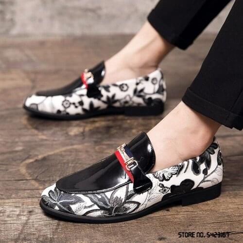 Luxury Designer British New Graffiti Patchwork Shoes For Men Casual Oxford Formal Dress Wedding Footwear Sapatos Tenis Masculino