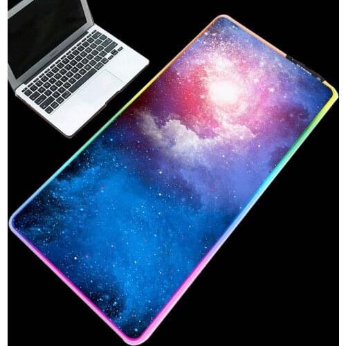 Universe Starry Sky RGB 7-color Luminous LED Gaming Accessories Laptop PC Countertop Desk Mat Large Mousepad XXL Gaming Mousepad