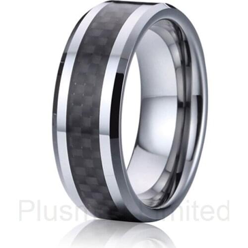 High quality China Supplier special occasion for men and women titanium carbon fiber wedding band rings 2016