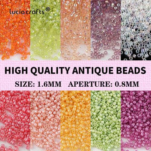 1.6mm 10g Colorful Charm Czech Glass Seed Beads DIY Bracelet Necklace Beads For Jewelry Making Accessories B09