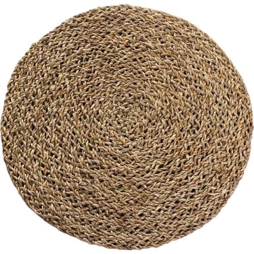 1Pcs 38cm Desktop Straw Cup Placemat Table Heat Resistant Eco-friendly Placemats Cushion Kitchen Gadget Tools