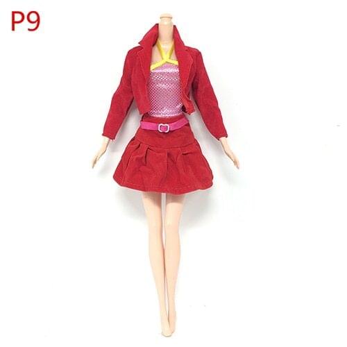 1 X Red Doll Handmade 3 Parts Suit Coat Clothes Dress With Underwear Underclothes For 11" Doll