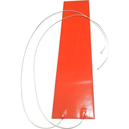 240v 120w 120*550*1.5mm Flexible Silicone Rubber Strip Heater for machine tape 612 1 side 1000mm lead out from 120mm side