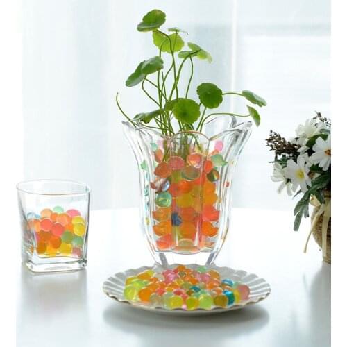 8000pcs Multicolor Crystal Soil Hydrogel Water Beads Water Bombs Gel Mud Jelly Balls for Water Gun Toy Flower Plants Decorations