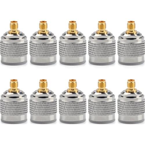 Artudatech 10Pcs Adapter N Plug Male To SMA Female Jack RF Connector Straight M/F Parts