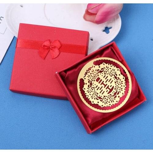 Free Shipping Chinese creative wedding gift wedding marriage in return gift Double Happiness metal bookmark 100 pcs SN1868