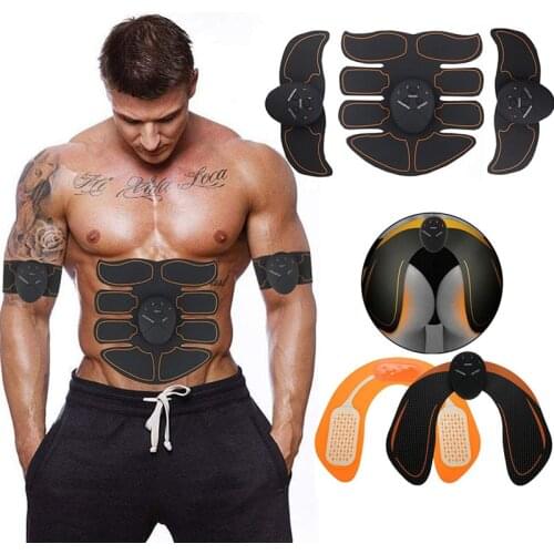 Wireless EMS Abdominal Muscle Stimulator Toner Hip Trainer Vibro Body Shaper Slimming Massager Buttock Abdomen Arm Leg Training