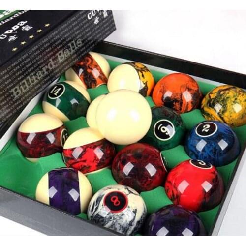 Billiard Balls One Set of 57mm Balls Bright Crystal Balls Black Eight Balls 16 Color Billiard Sell for Sets China